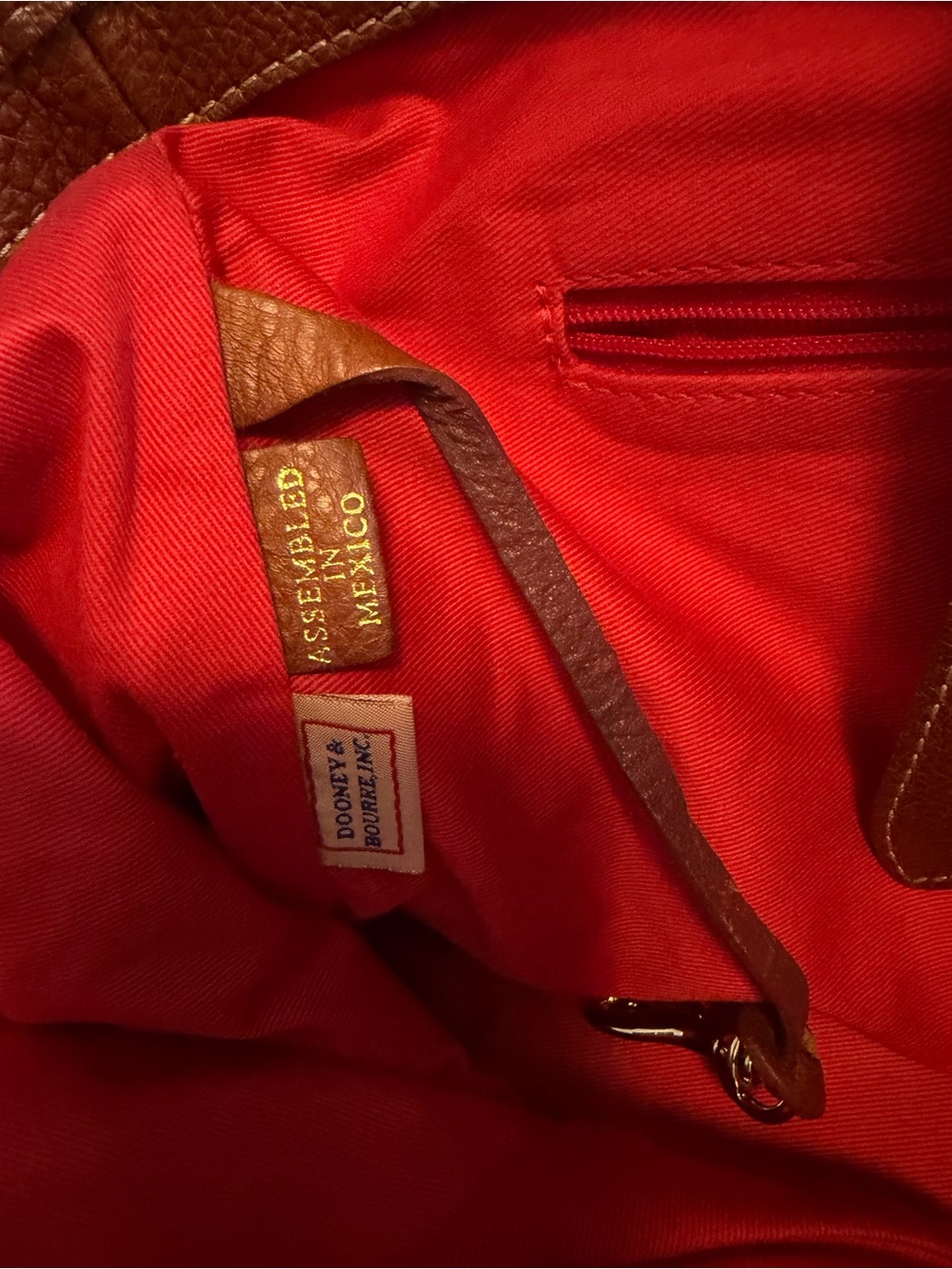 Dooney & Bourke Chestnut Brown Pebbled Leather Shoulder Bag - Picture 8 of 10